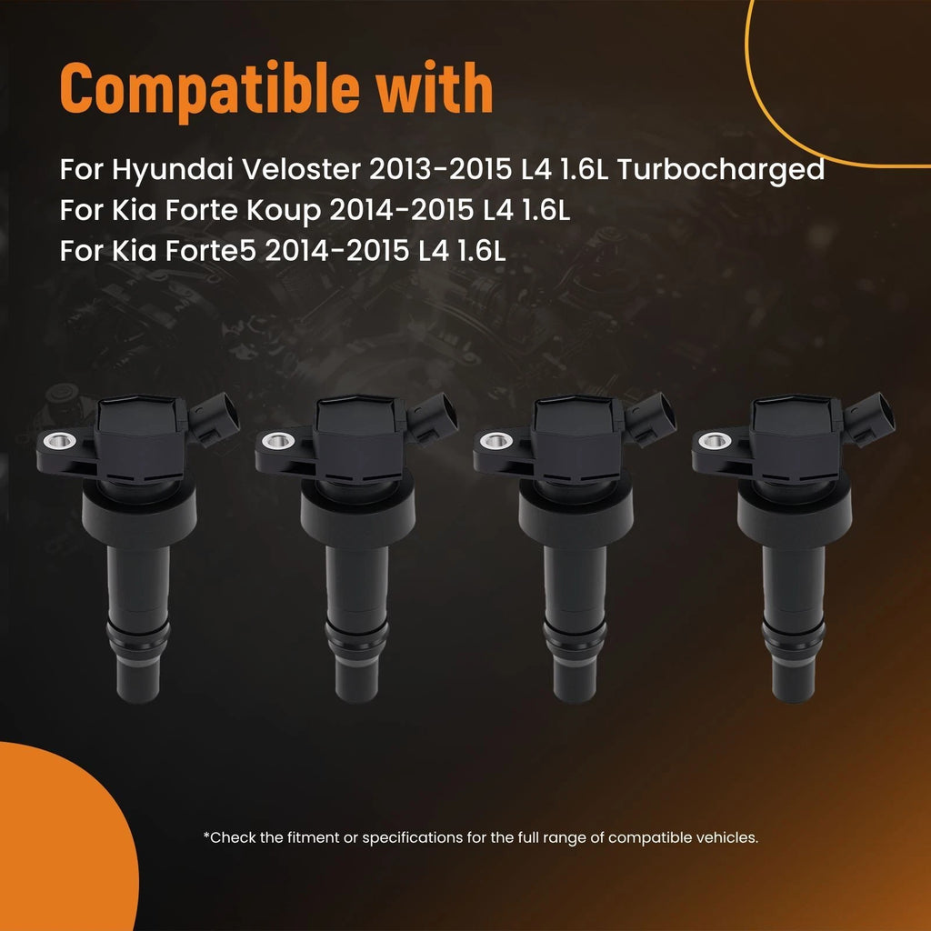 4x Black Pack Set for Hyundai Veloster / Kia Forte5 (2013–2015)