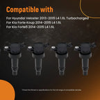 4x Black Pack Set for Hyundai Veloster / Kia Forte5 (2013–2015)