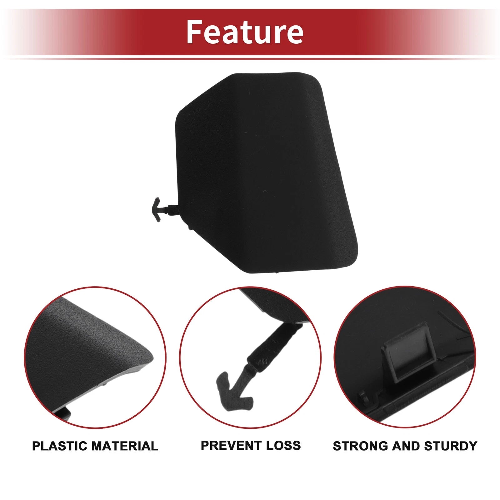 Tow Hook Cover Cap for Toyota Corolla Cross (2022–2023) No. 531280A060 Black
