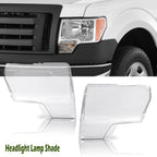 Clear Headlight Replacement Lens for Ford F150 (2009–2014) Left + Right