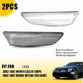 Clear Front Side Marker Parking Lights for Infiniti G35 2D Coupe (2003–2007) - White LED