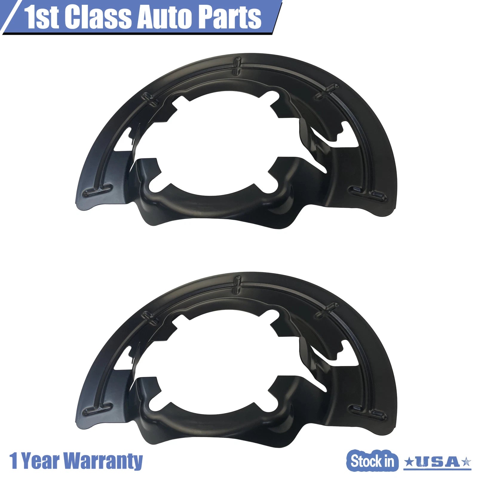Pair of Front Brake Dust Shield Backing Plates for Ford Super Duty (1999–2004) 924-483