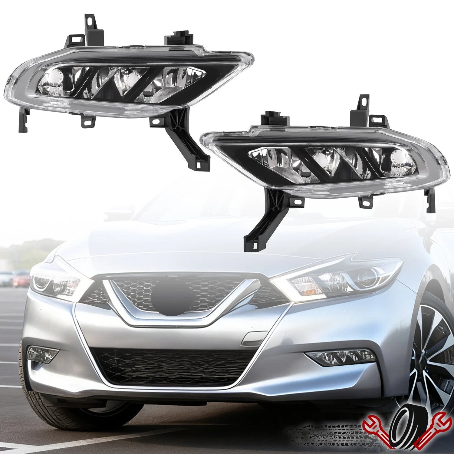 Set of 2 Fog Lights for Nissan Maxima (2016–2019)