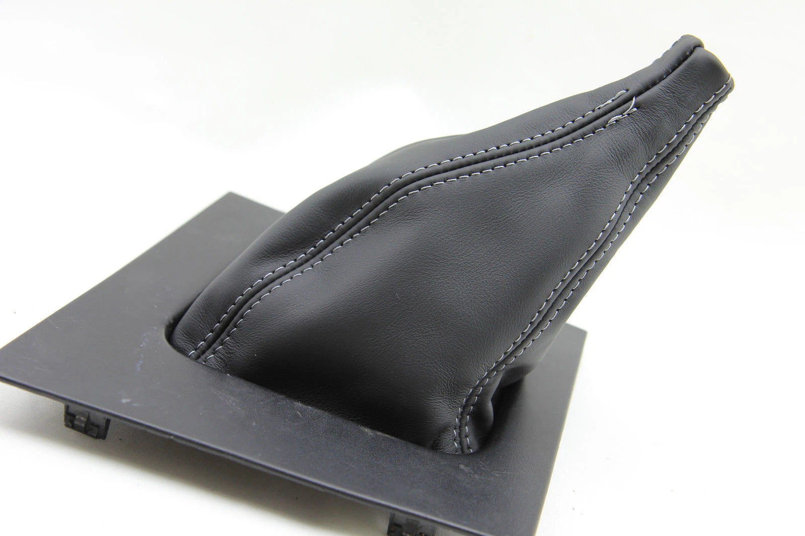 Manual Shift Boot for Ford Mustang (1987–1993) Gray Stitch PVC Leather