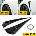 Carbon Fiber Black Side Fender Air Vent Wing Cover Trim for Honda Civic (2016–2022)