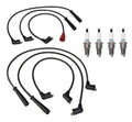 Denso 7mm Wire Set & 4 Iridium TT Spark Plugs for 1.3L 1.5L L4 (Std Asp)