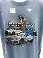 Stone Blue T-Shirt with Shelby Mustang GT500 Super Snake Logo for Women (2017–2020)