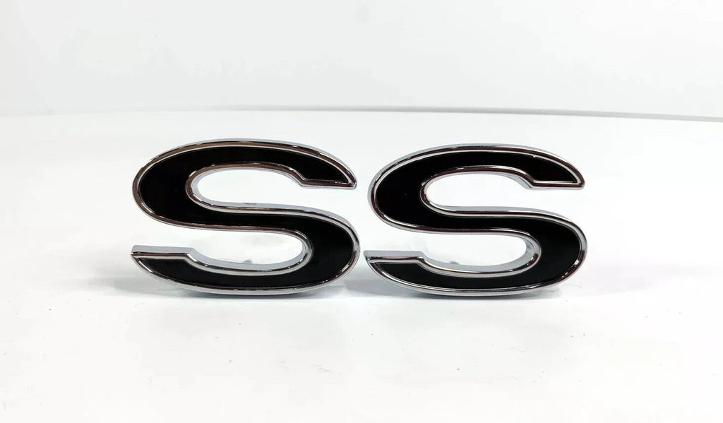 Fender Emblem Chrome Black Replacement for 1969–1972 Chevrolet El Camino
