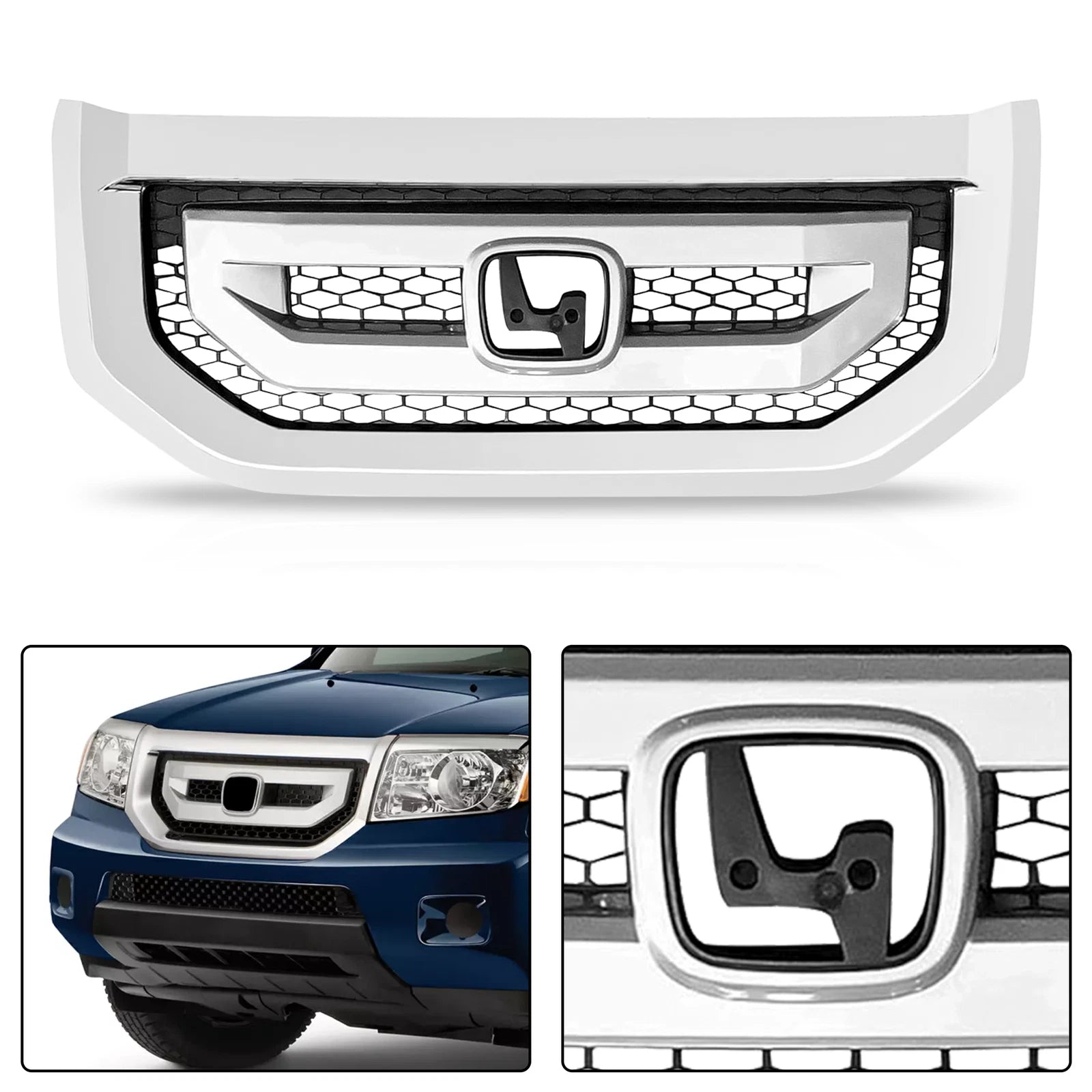 Front Bumper Upper Grille for Honda Pilot (2009-2011)