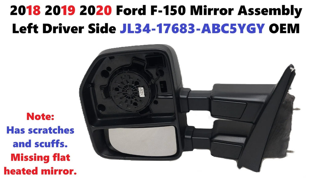 Left Driver Side Mirror Assembly for Ford F150 (2018–2020) JL34-17683-ABC5YGY