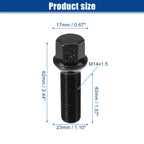 20pcs M14x1.5 Extended Wheel Lug Bolts Ball Seat 40mm for VW Audi 