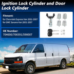 Ignition Lock Cylinder and Door Lock for Chevrolet Express Van (No. 704600/706591)