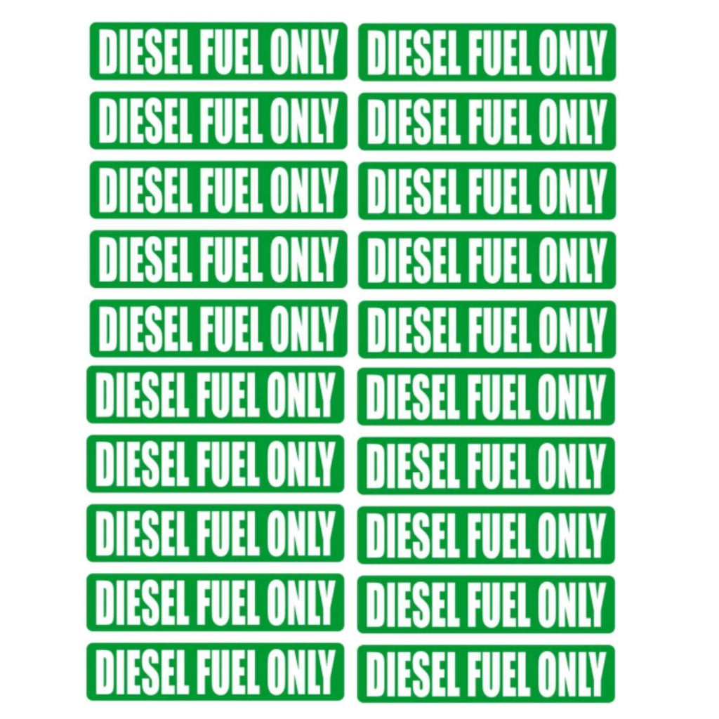 20Pcs Diesel Fuel Only Vinyl Decal Stickers for
