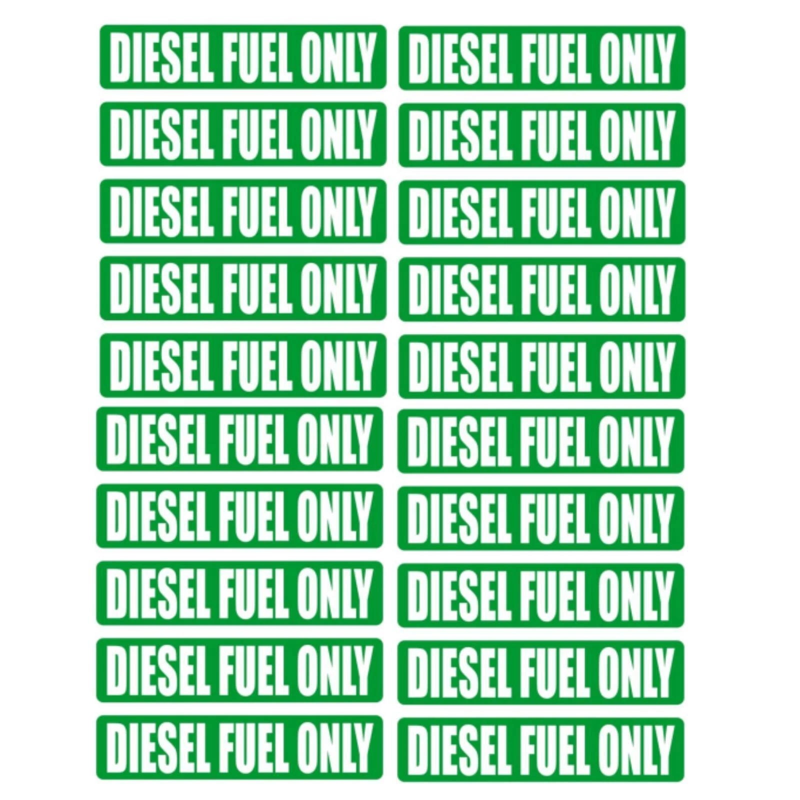 20Pcs Diesel Fuel Only Vinyl Decal Stickers for