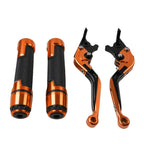 Orange Extendable Brake Clutch Levers & Handlebar Grips for Honda CBR600RR (2003-2016)