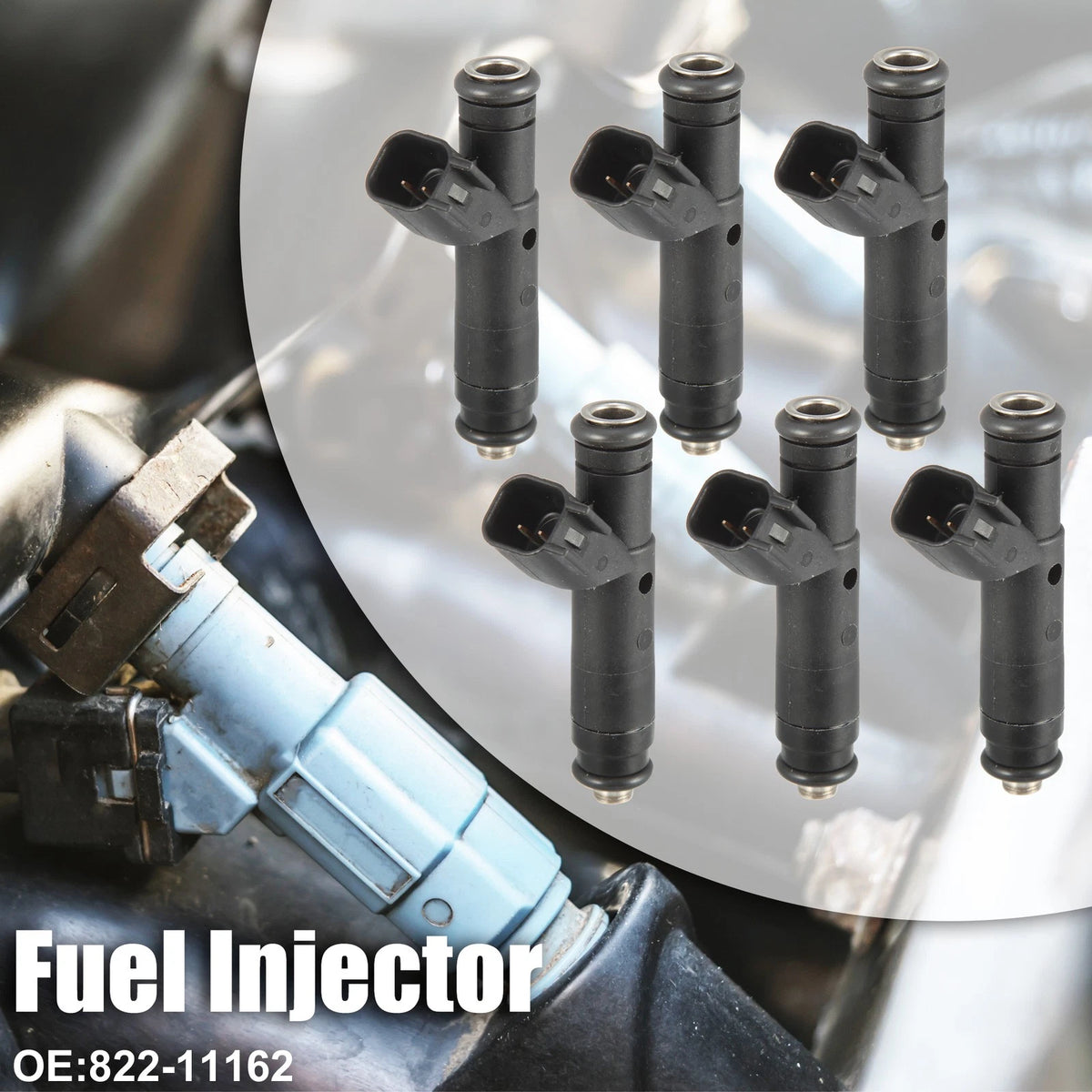 6 Pcs Fuel Injector Nozzle YR3E9F593A6A for Ford F-150 XL XLT (2002–2003)