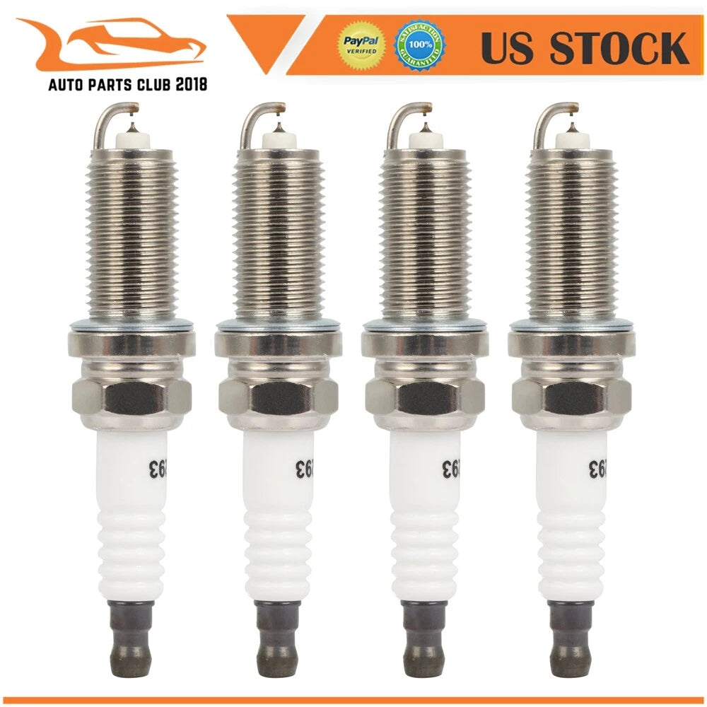 Set of 4 Iridium Spark Plugs for Hyundai Genesis Coupe (2010–2012), Toyota Tacoma (2016–2020)