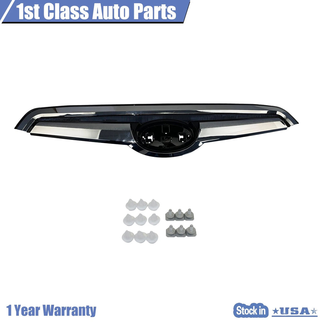 Glossy Black Grille Assembly with Chrome Trim for Subaru Forester (2019-2021)