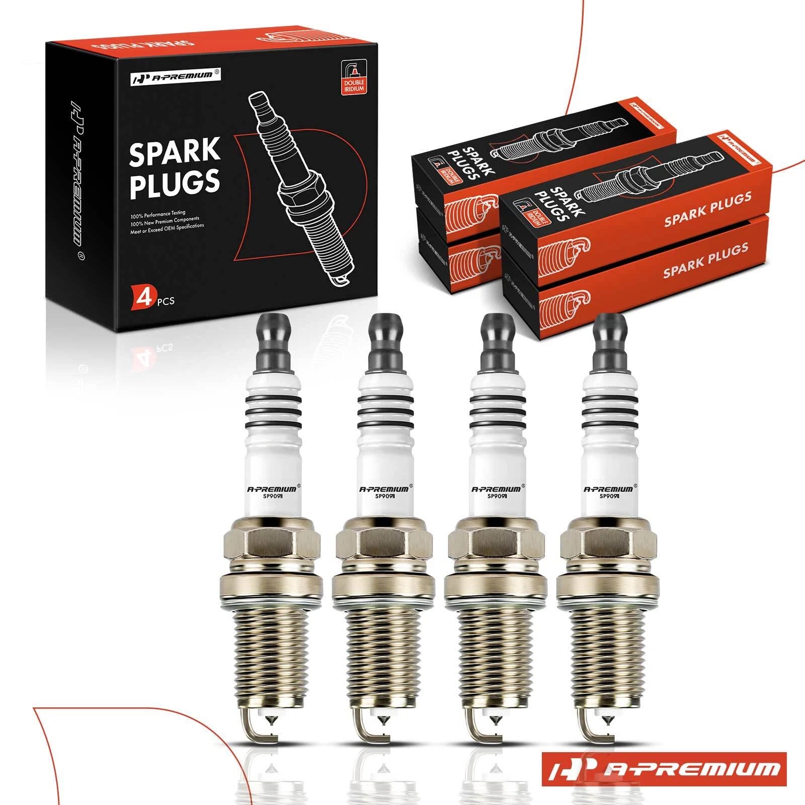 Double Iridium Spark Plugs for Toyota Prius C (2012-2019) 1.5L EV-GAS