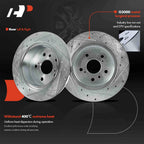 Rear Side Drilled Brake Rotors & Ceramic Pads for Toyota Highlander (2014–2019)