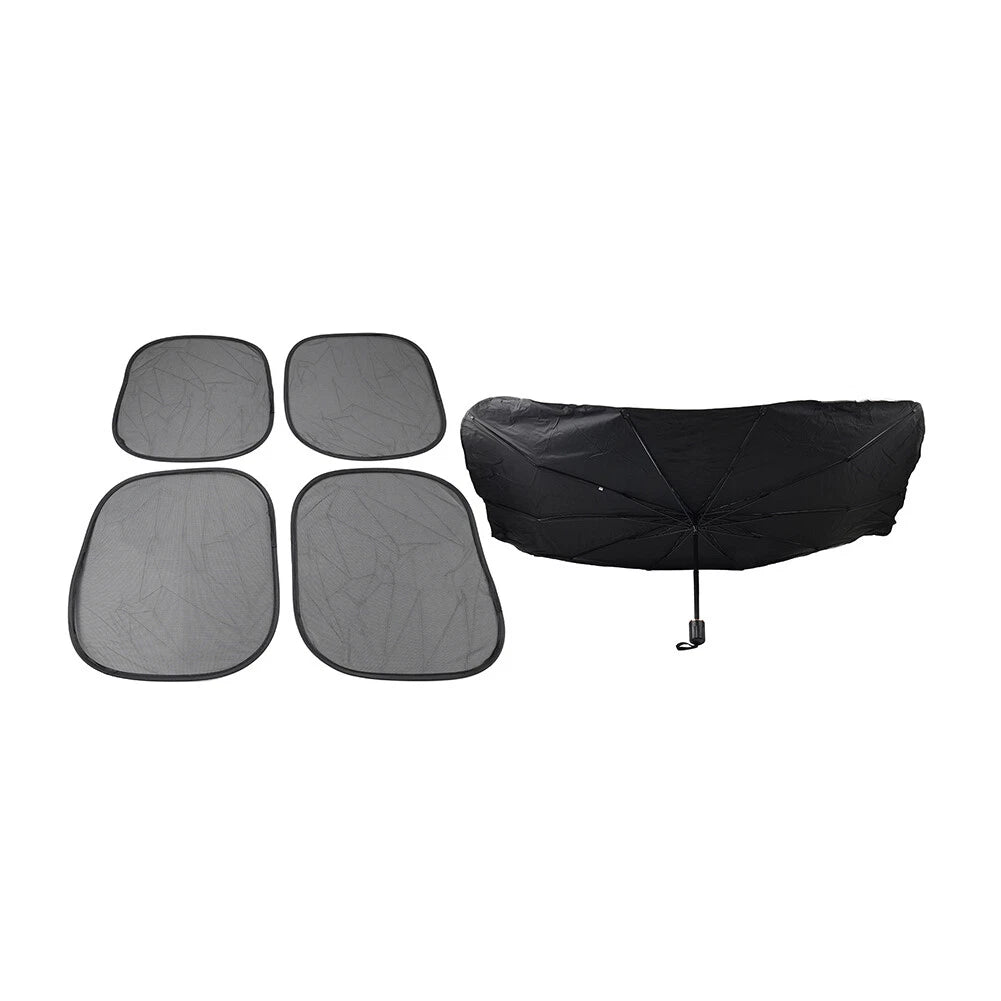 Set of 5 Front Window Sun Shade Visor Cover for Universal Fit