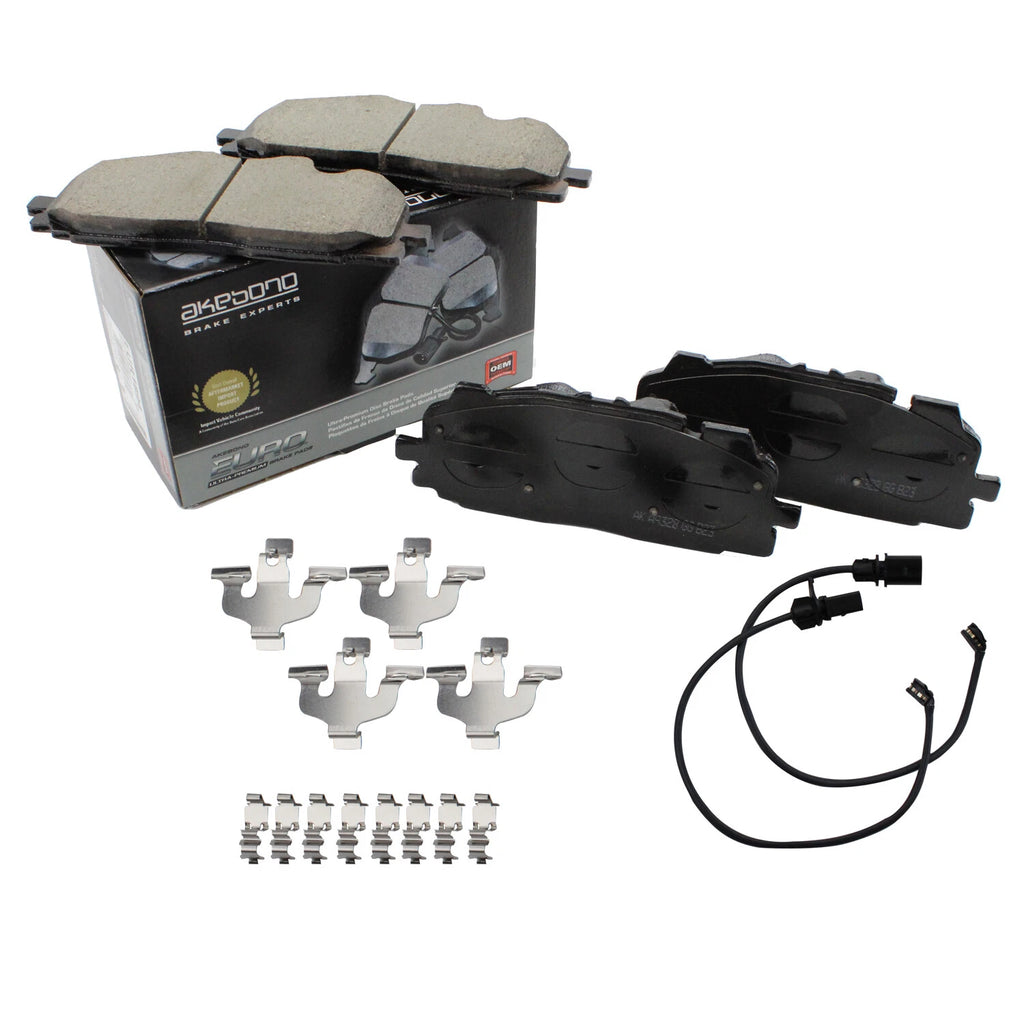 Akebono Euro Front Ceramic Brake Pads for Audi A6 A7 A8 Q5 Q7 Q8 RS5 S4 (2012–2023)
