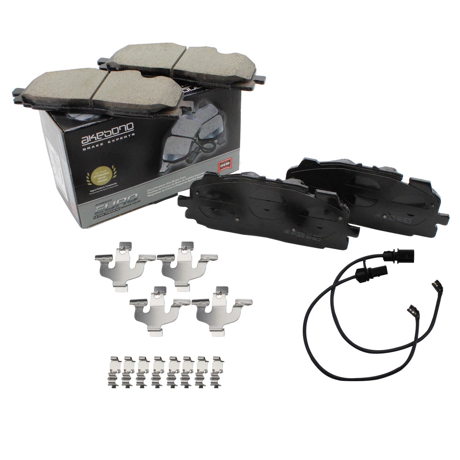 Akebono Euro Front Ceramic Brake Pads for Audi A6 A7 A8 Q5 Q7 Q8 RS5 S4 (2012–2023)