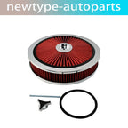 14" x 3" Red Round High Flow Washable Air Cleaner for SBC (350)