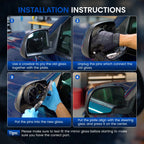 Heated Left Flat Mirror Glass for 2012-2013 Honda Accord Coupe EX