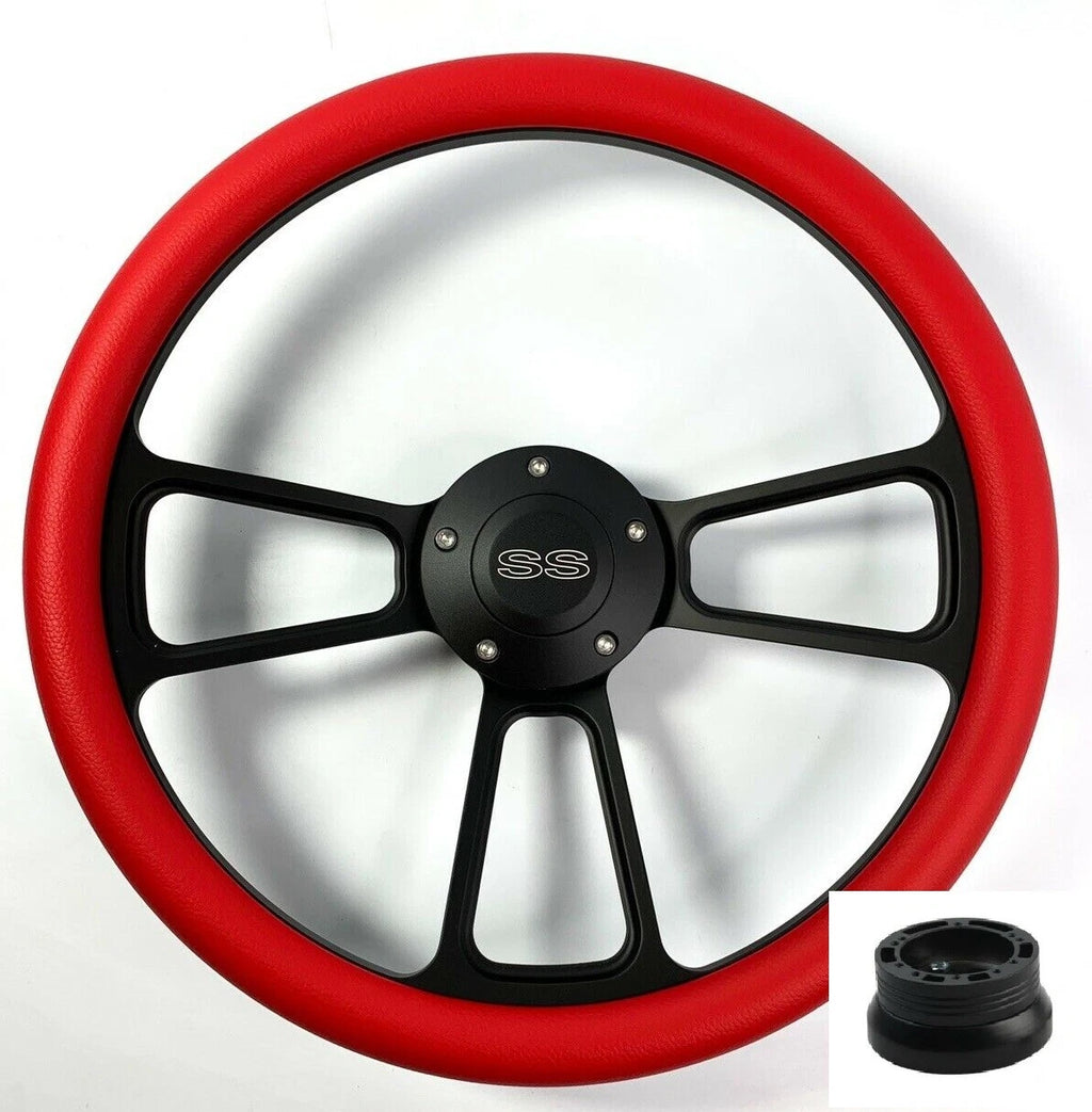 Steering Wheel Cover 14 Inch Black Half Wrap Red for Toyota Hilux (2005–2015)