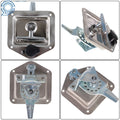 Set of 4 Trailer Door Latch T-Handle Locks with Keys, Stainless Steel