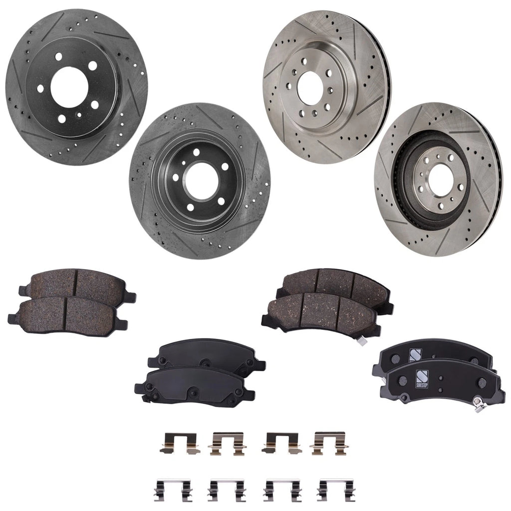 Brake Disc Rotors and Pads Kit for Cadillac DTS, Buick Lucerne