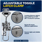 Set of 2 Anti-Rattle Latch Fasteners for Marine Locker Hatch (FO4181-M2)