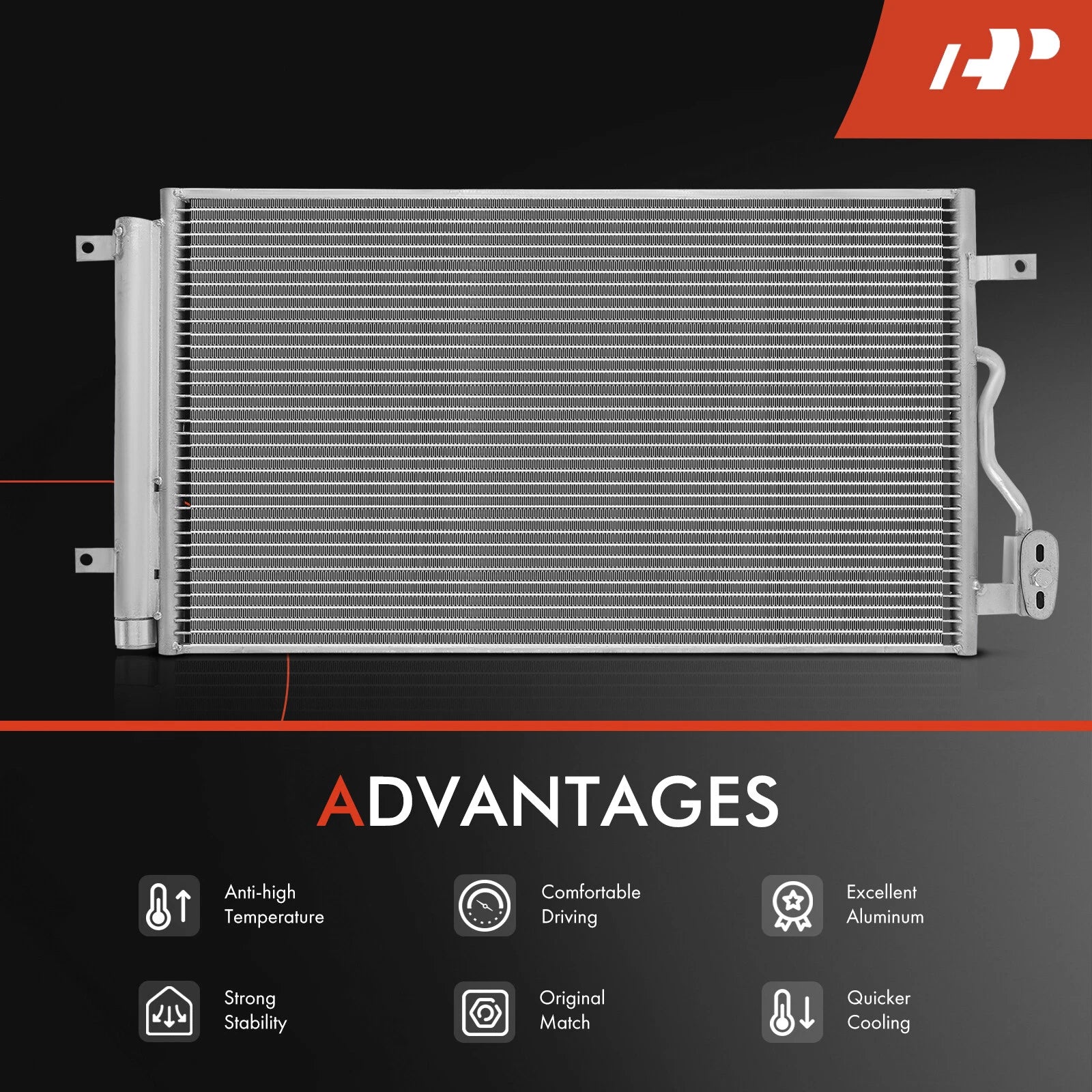 A/C Condenser with Bracket & Receiver Drier for Chevy Spark EV (2014-2016)