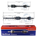 2 Front CV Axle Shafts for Lexus ES300, Toyota Camry, Avalon, Sienna (1992–2003)