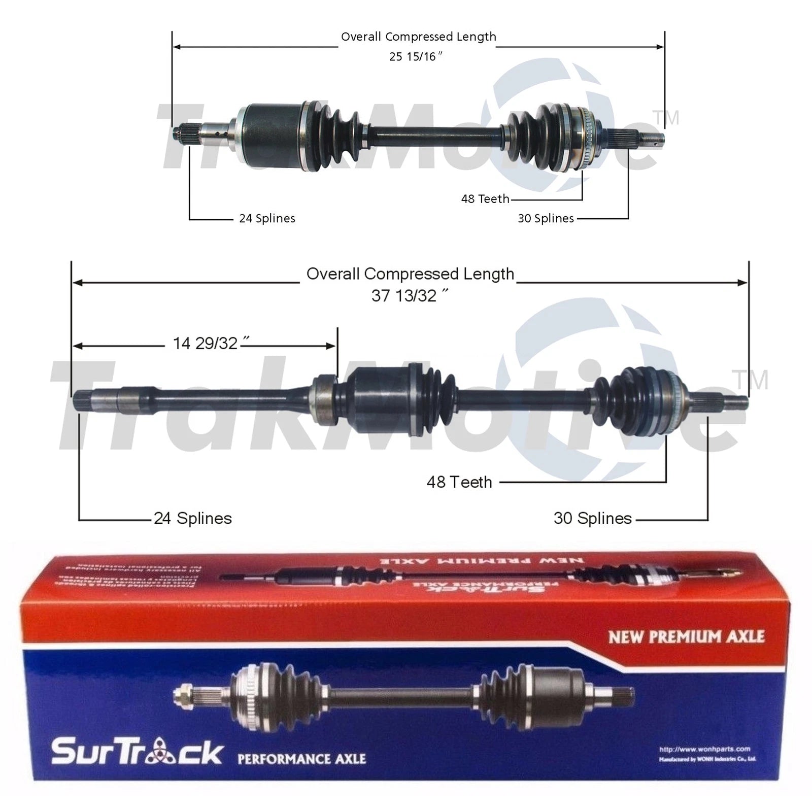 2 Front CV Axle Shafts for Lexus ES300, Toyota Camry, Avalon, Sienna (1992–2003)