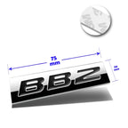 Polished Metal 3D Decal Black Emblem for Honda Prelude (1992–1996)