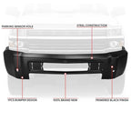 Black Steel Front Bumper for Chevy Silverado 2500 3500HD (2015–2019)