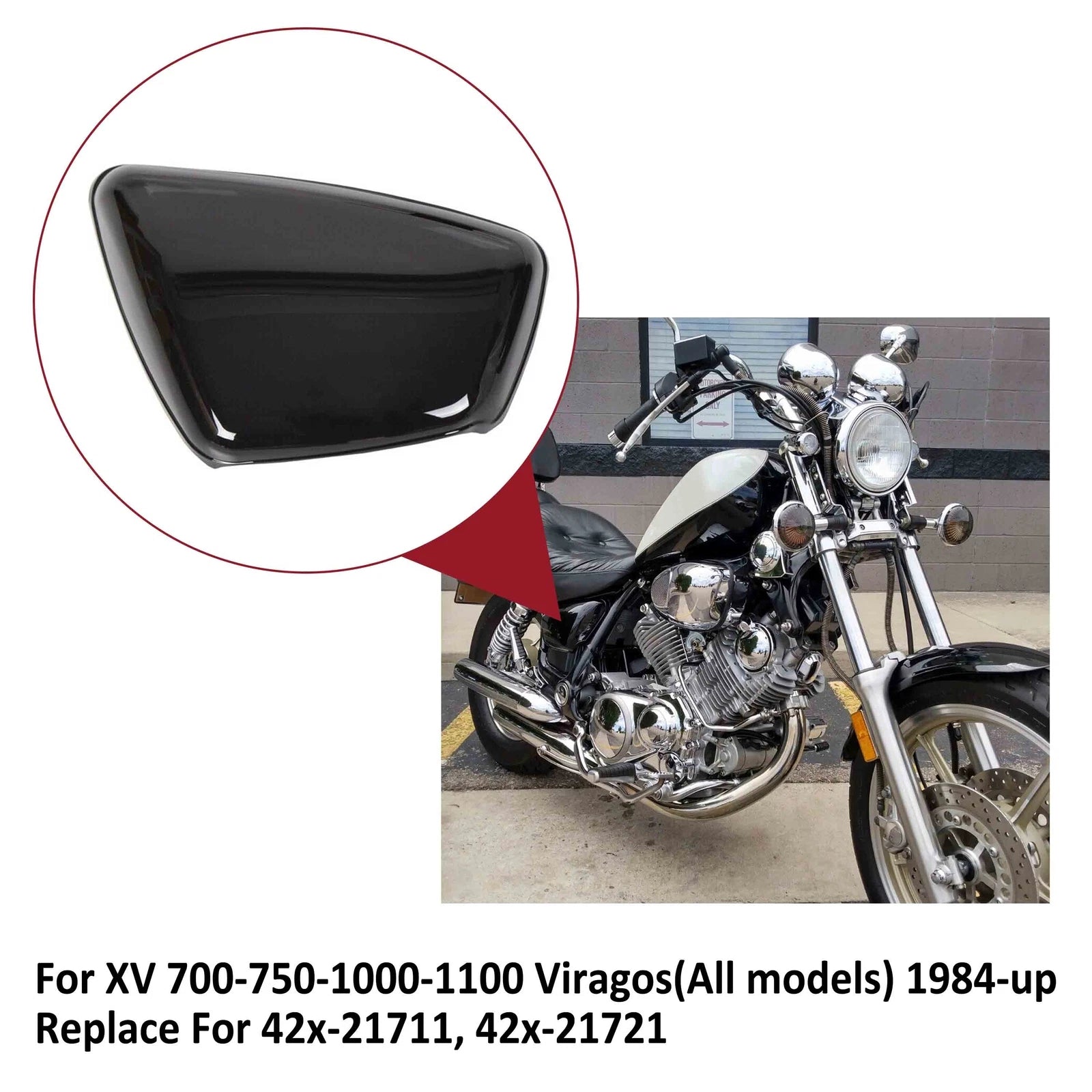 Left & Right Battery Side Covers for Yamaha XV Virago (1984–2000)