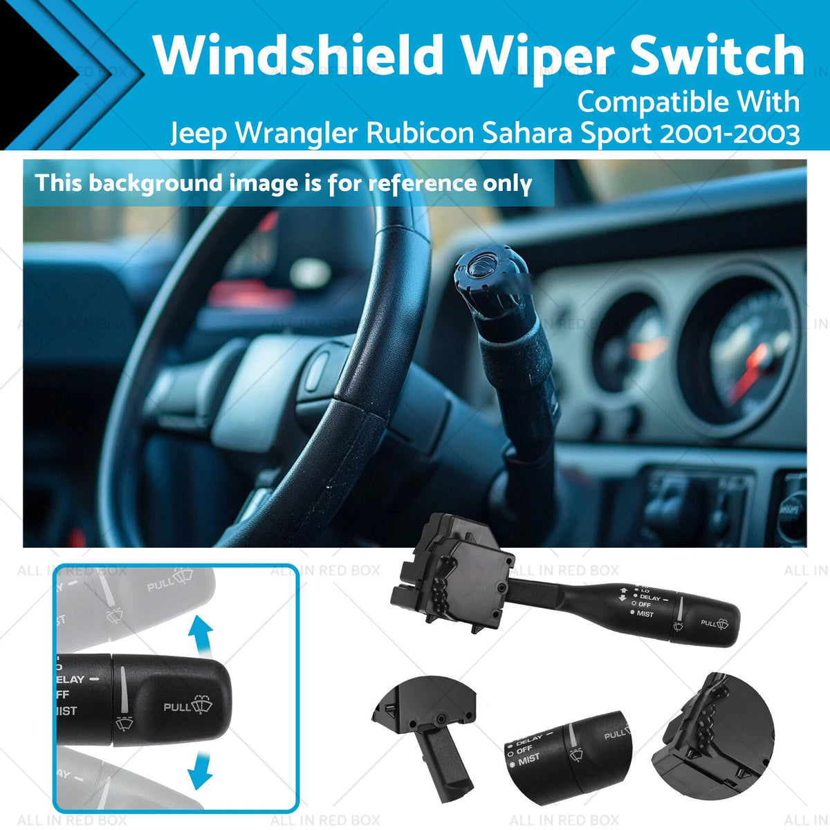 Windshield Wiper Switch for Jeep Wrangler (2001–2003)