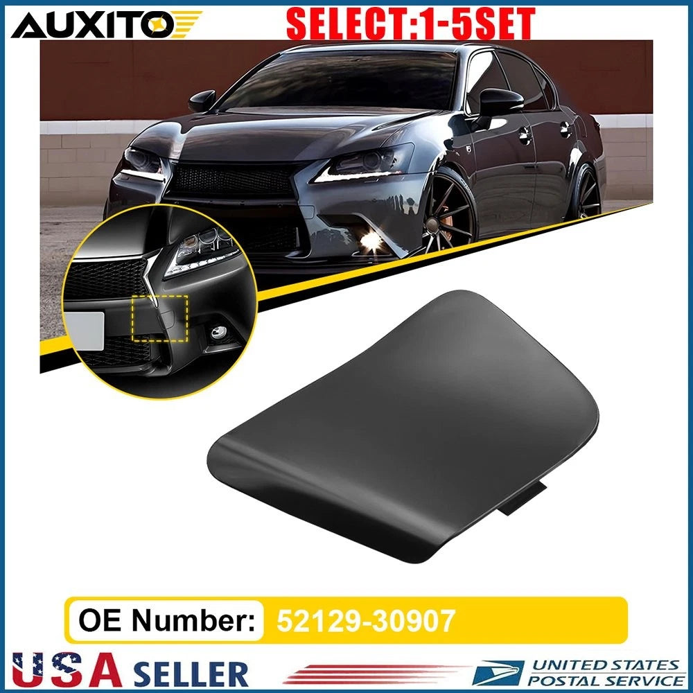 OEM Black Front Tow Eye Hook Cover for Lexus GS350 GS450h (2013–2015)