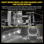 10X LED Side Marker Turn Signal Lamp for Truck Trailer (EPY)