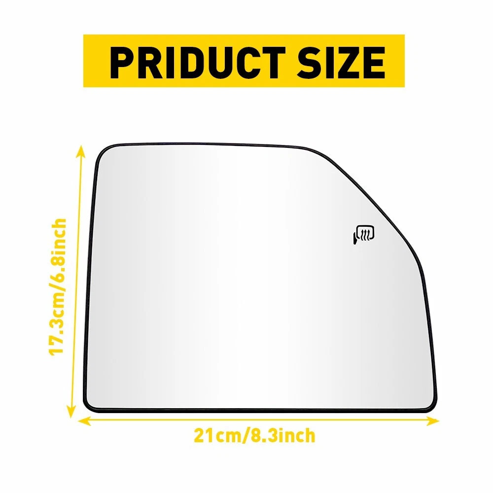 Heated Tow Mirror Glass for F150 2015–2022, Passenger Side