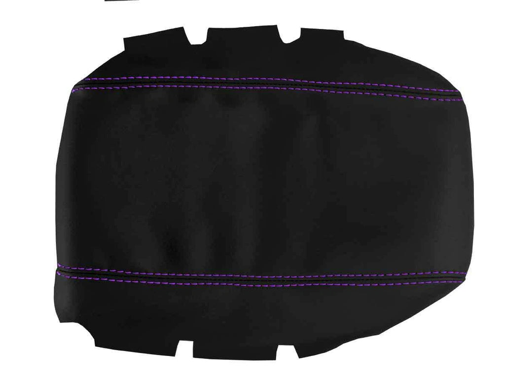 Leather Console Lid Armrest Cover for Nissan 300ZX Z32 (1990–1996) Purple Stitch