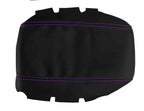 Leather Console Lid Armrest Cover for Nissan 300ZX Z32 (1990–1996) Purple Stitch