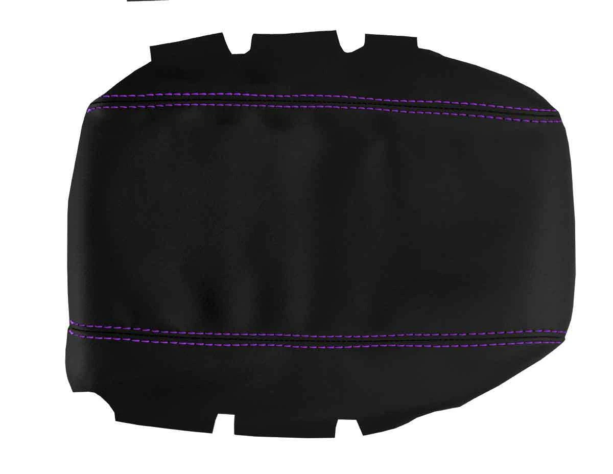 Leather Console Lid Armrest Cover for Nissan 300ZX Z32 (1990–1996) Purple Stitch