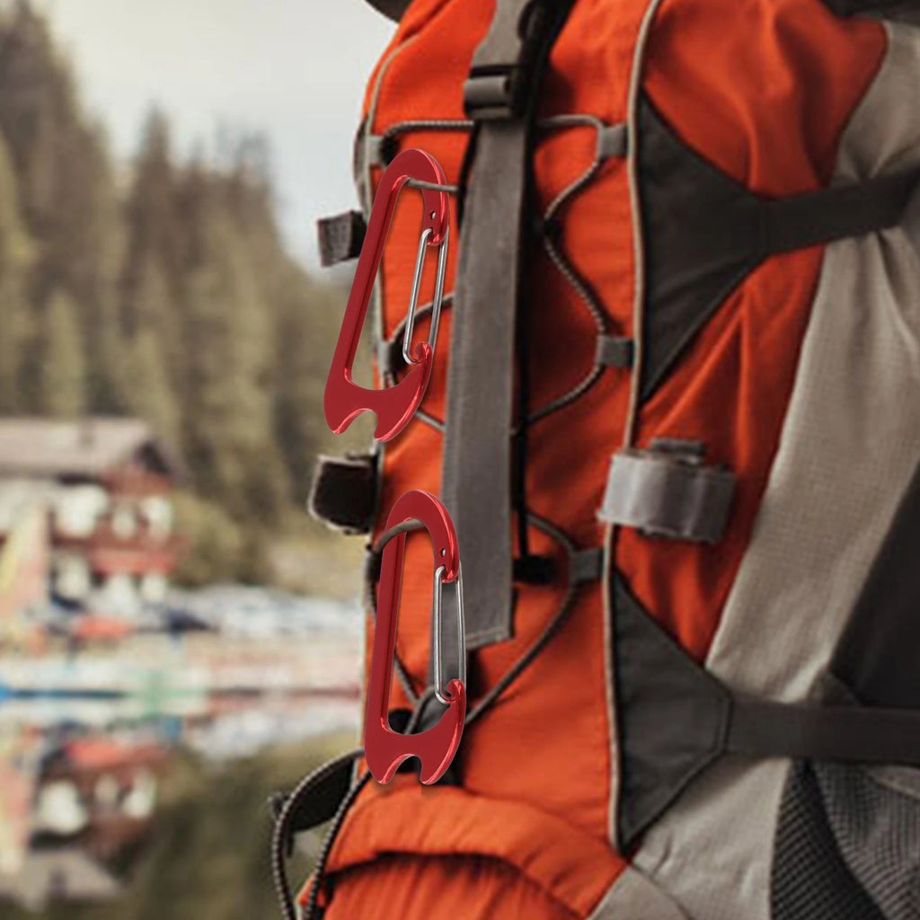 Aluminum Carabiner Clips for Backpacking and Climbing (Outdoor Use)