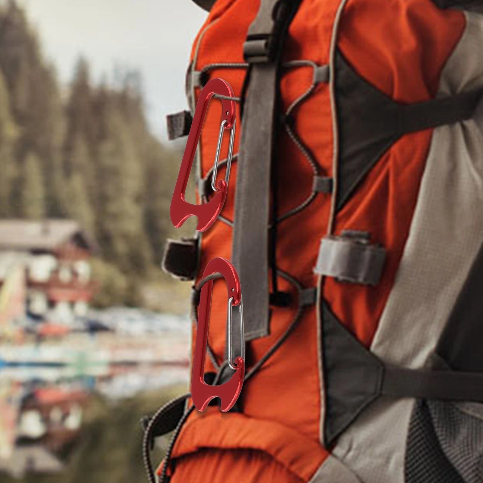 Aluminum Carabiner Clips for Backpacking and Climbing (Outdoor Use)
