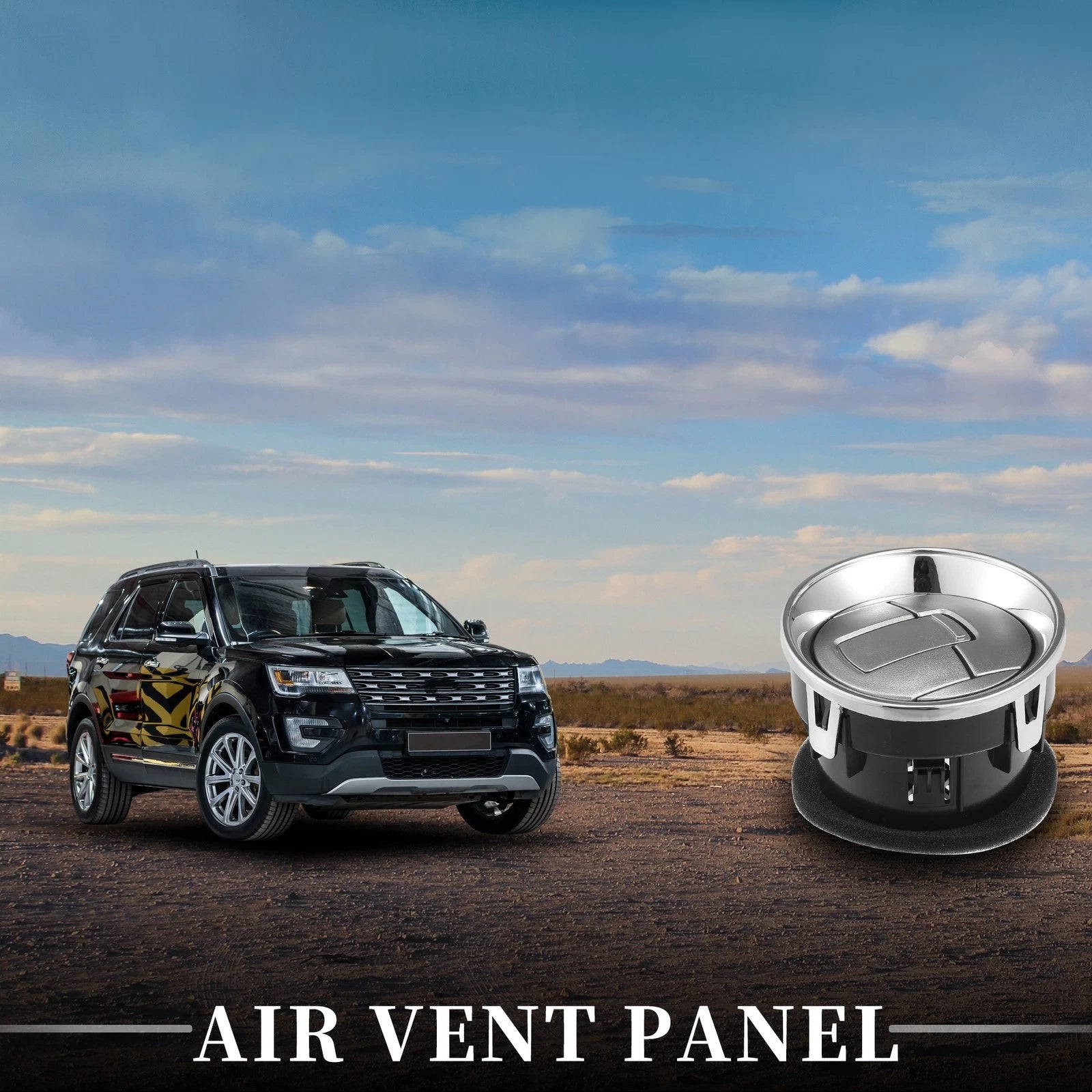 Air Vent Panel for Ford F150 (2009–2014) - Silver Tone, A/C Outlet Light
