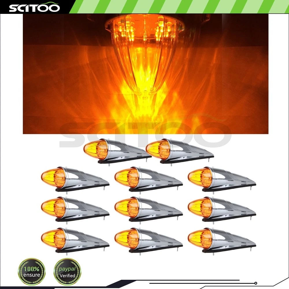 11pcs Amber Lens Side Marker for Kenworth K270 K370 (2013–2016)